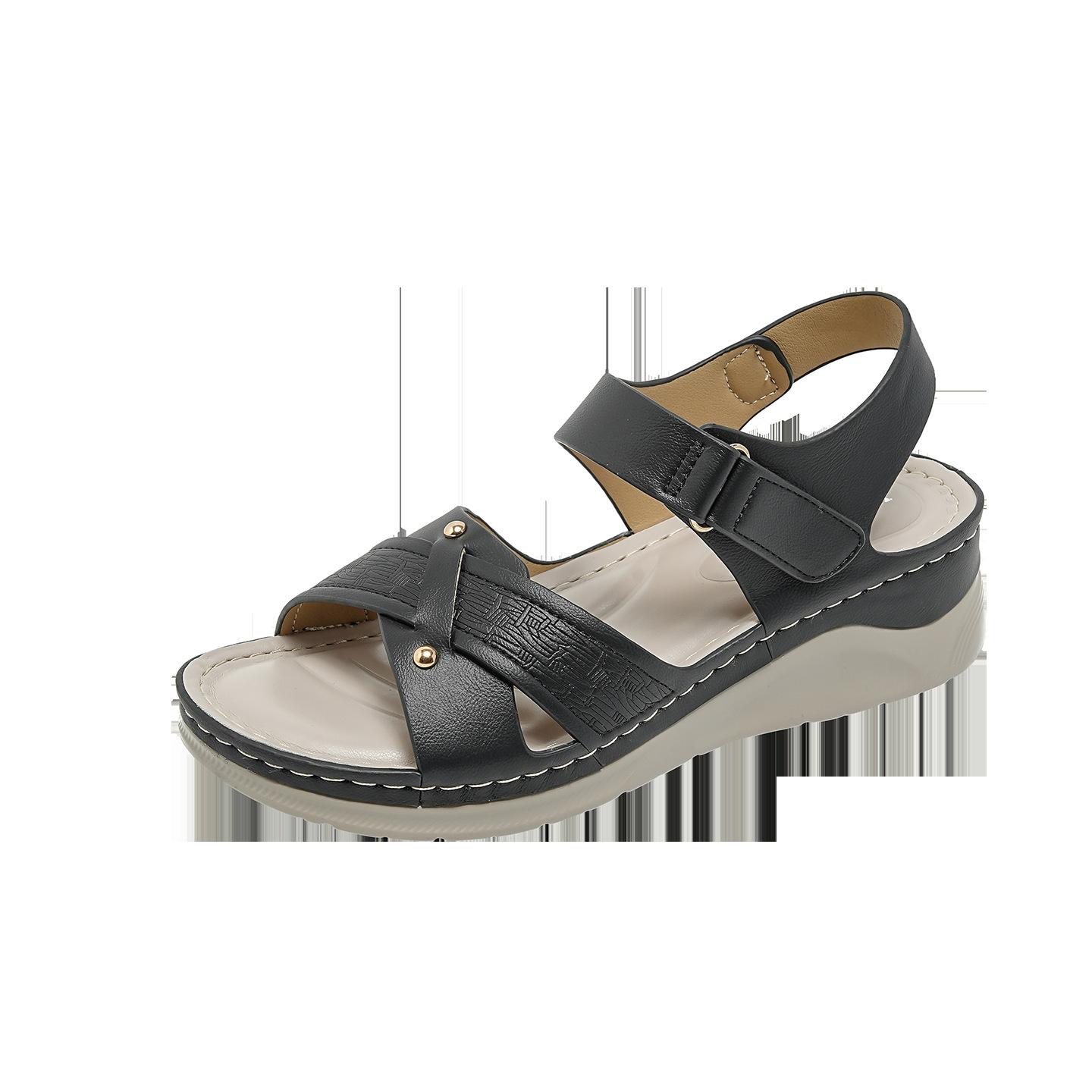 Women's Comfortable Metal Buckle Sandals · YANYAN China shoe factory