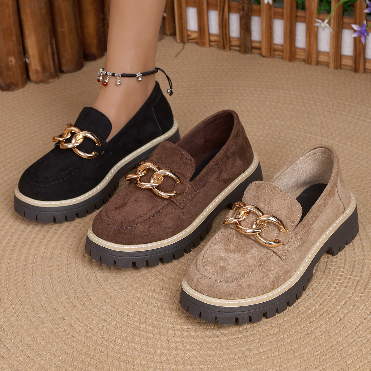 Women's Platform Chain Loafer Shoes · YANYAN China shoe factory