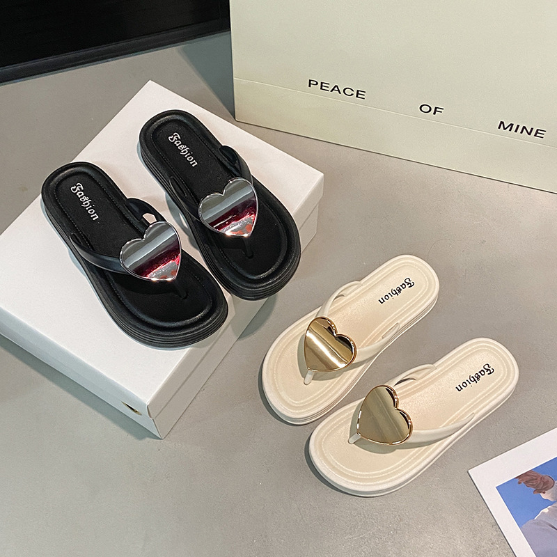 Women's Heart Flip-Flop Sandals · YANYAN China shoe factory