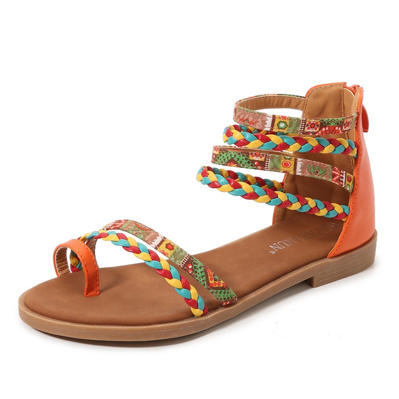 Women's Bohemian Roman Flat Sandals · YANYAN China shoe factory