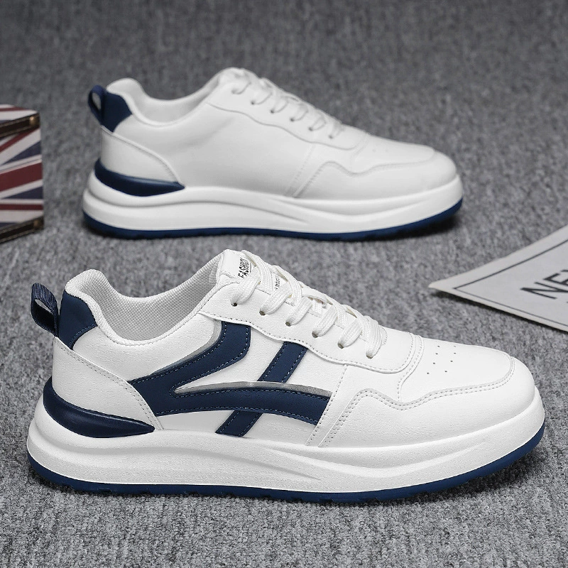 Sapatos Masculinos Primavera 2026 Novos Sola Grossa Sapatilhas Esportivas Casuais Aumento Altura Brancas Modernas
