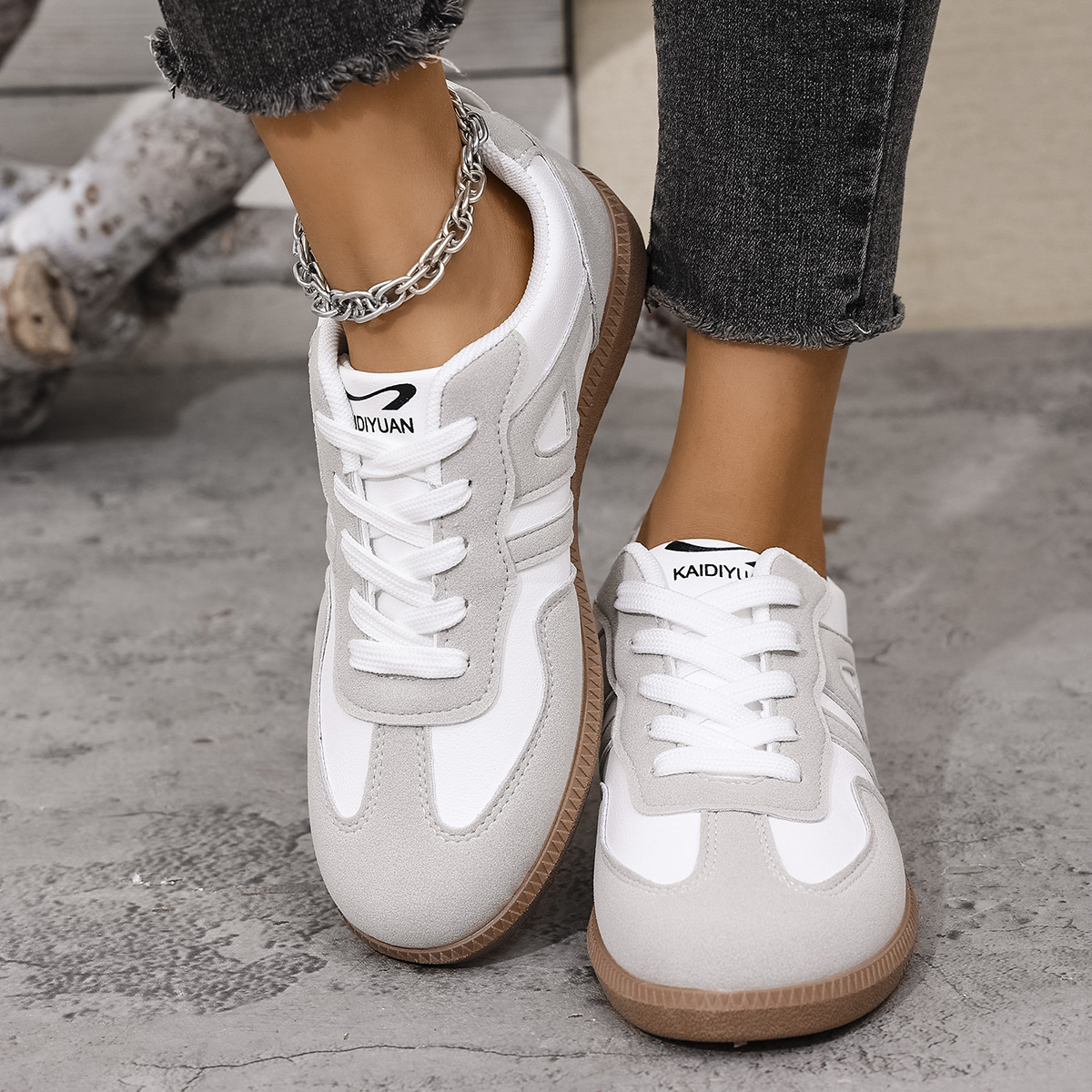 Women's Colorblock German Army Sneakers · YANYAN China shoe factory