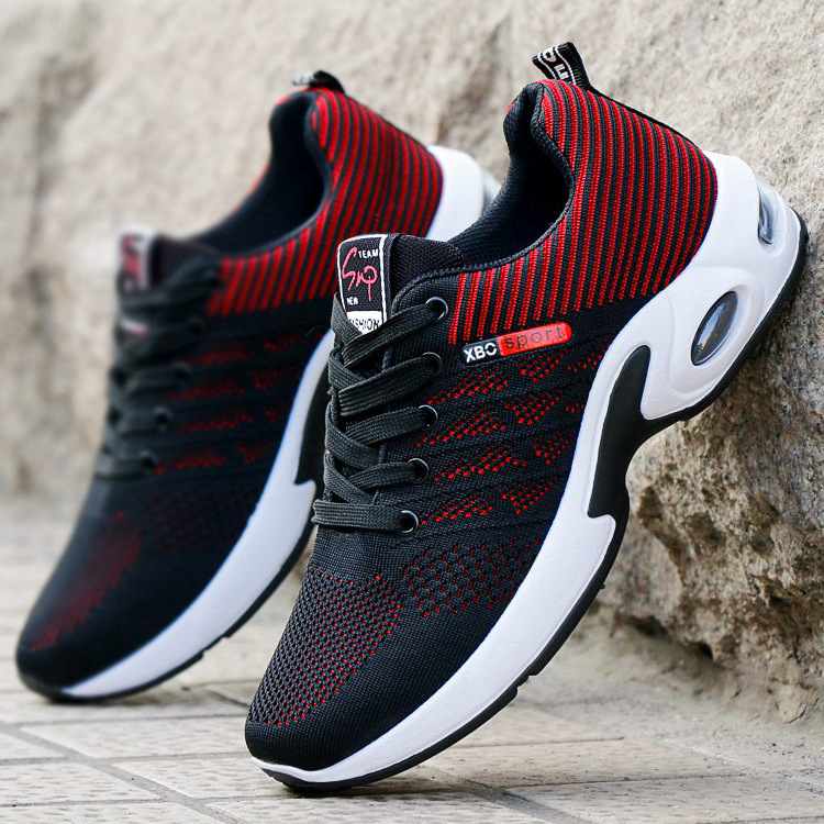 Men's Plus Size Flyknit Air Cushion Running Sneakers · YANYAN China shoe factory