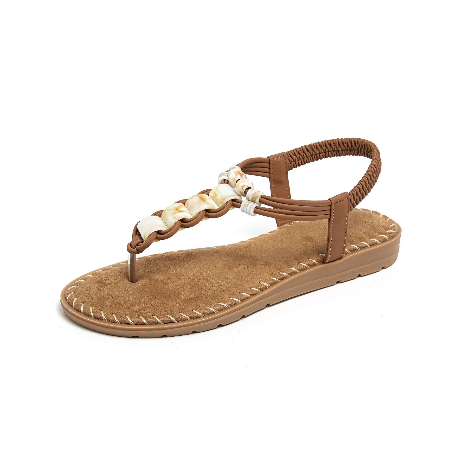Women's Bohemian Shell Flat Sandals · YANYAN China shoe factory