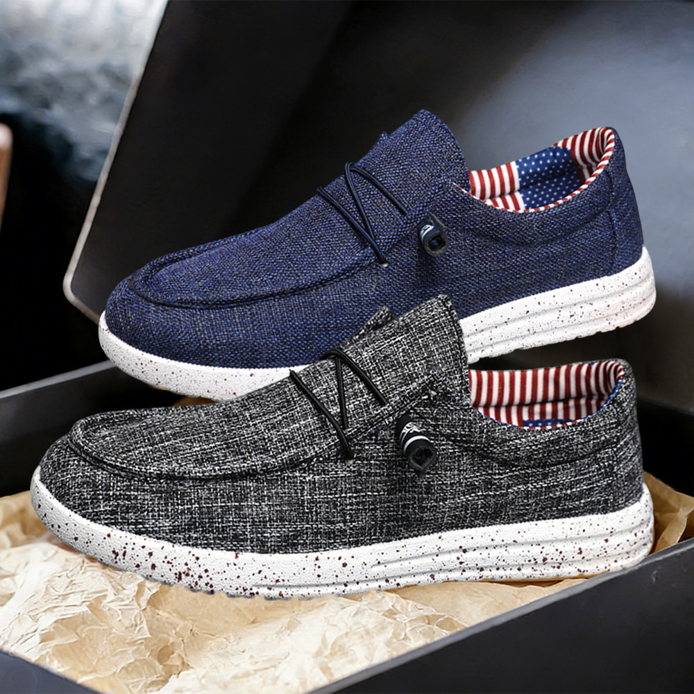 Men's Linen Canvas Slip-On Loafers · YANYAN China shoe factory