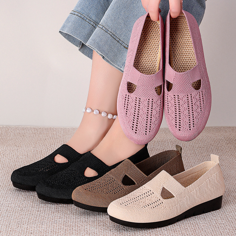 Women's Flyknit Breathable Flats · YANYAN China shoe factory