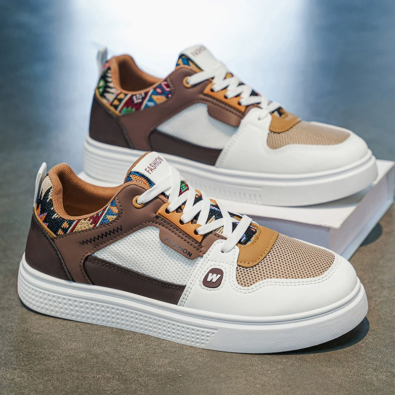 Men's Board Shoes 2026 Summer Mesh Breathable Thick Sole Casual Sneakers