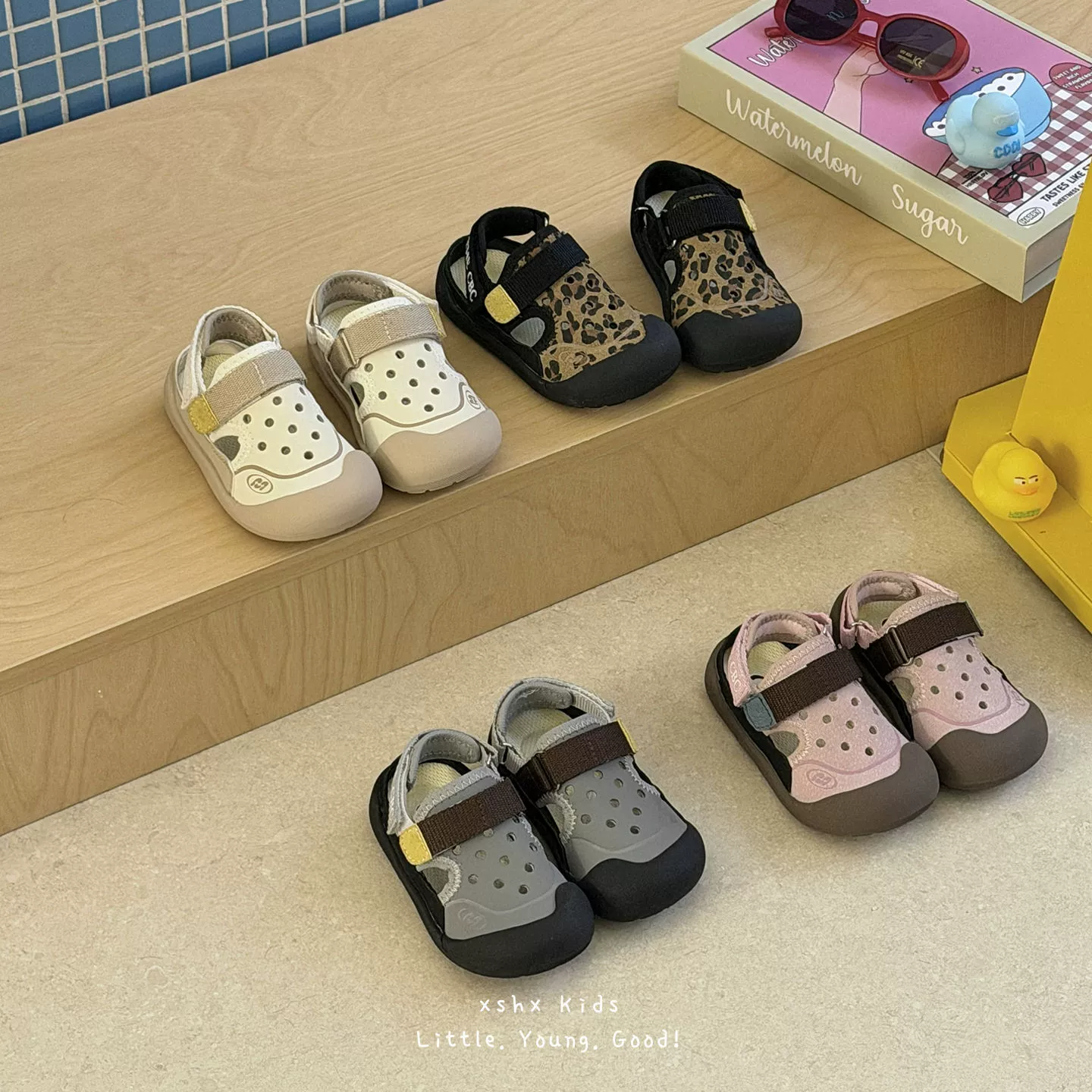XSHX Retro Loch Kinder Lochschuhe Funktional Zehenkappe Anti-Kick Breiter Kopf Frühling Sommer Atmungsaktiv Jungen Mädchen Anti-Rutsch · MOHE China shoe factory