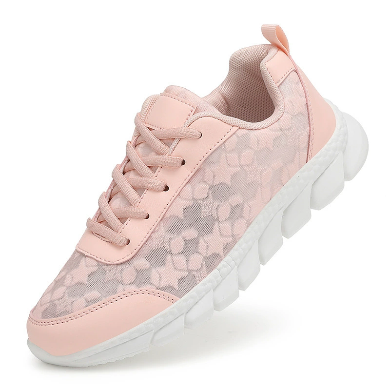 Versatile White Sneakers for Women, Lightweight Soft Sole Running Shoes Breathable Casual Summer