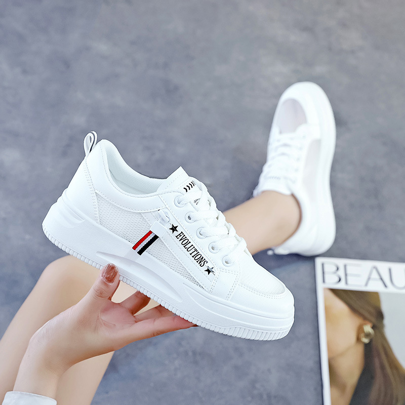 Women's Breathable White Mesh Skate Shoes · YANYAN China shoe factory