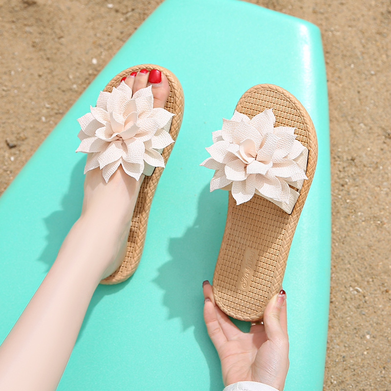 Women's Floral Flat Slide Sandals · YANYAN China shoe factory