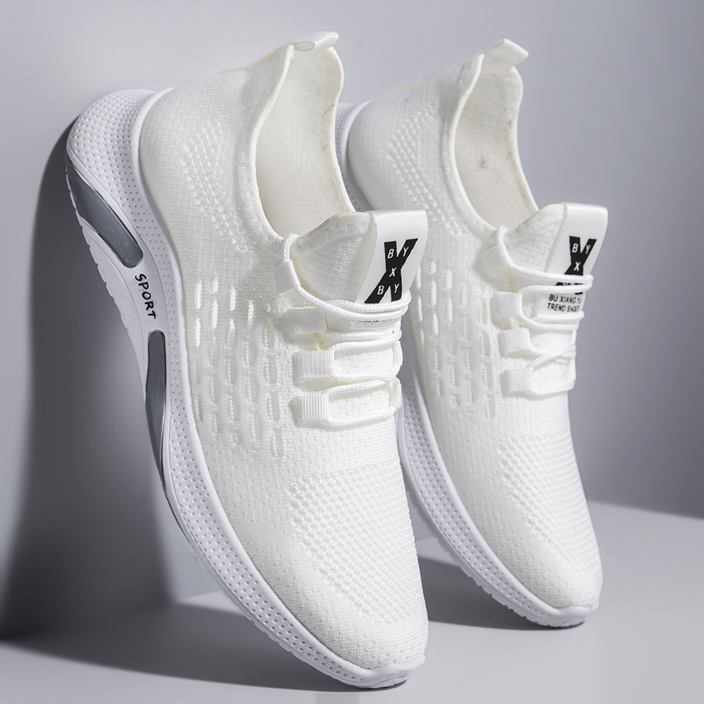 Men's Breathable White Mesh Sneakers · YANYAN China shoe factory