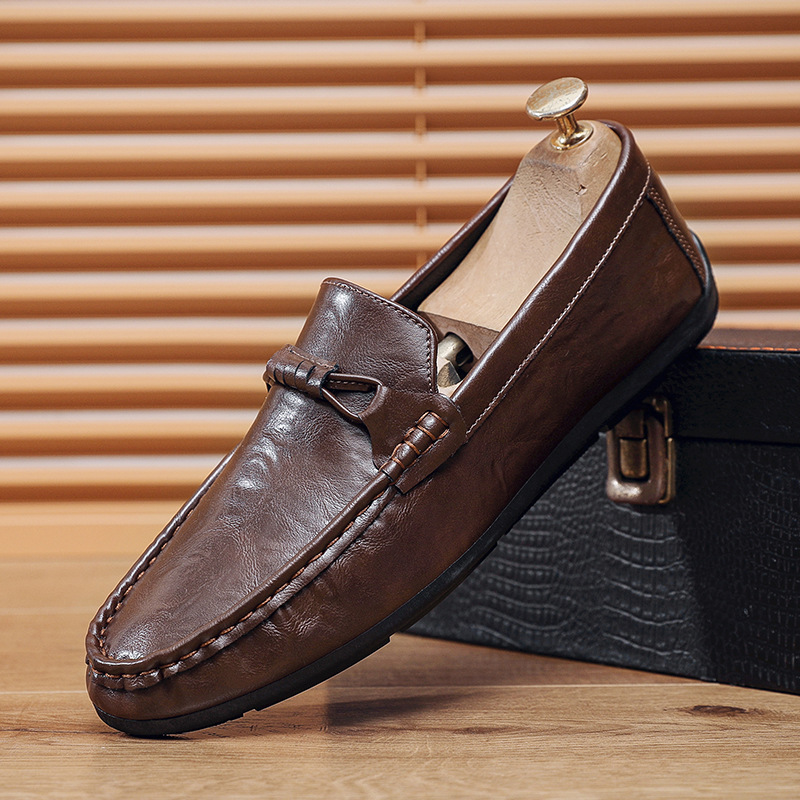 Men's Slip-On Loafers Driving Shoes Leather · YANYAN China shoe factory