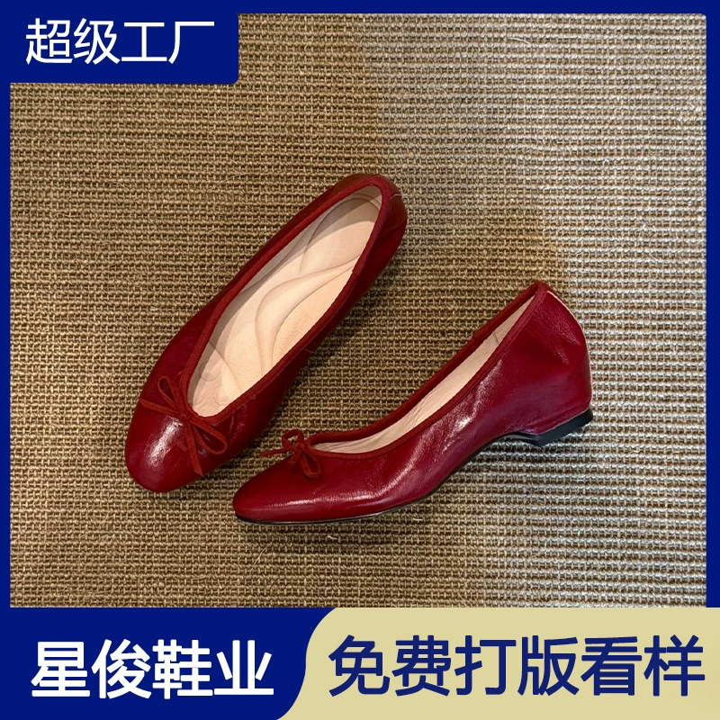 أحذية باليه بقوس ريترو للنساء - ربيع وصيف 2026 - منصة دائرية الأصابع · MOHE China shoe factory