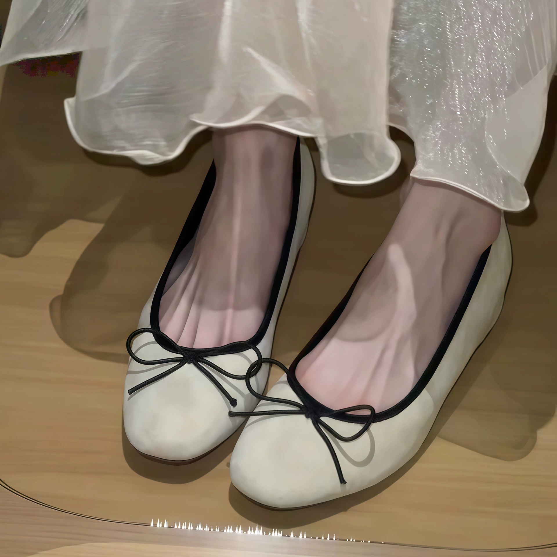Sapatilhas Bailarina Femininas Altura Interna, Novidade 2026 Estilo Chanel Laço Bico Redondo · MOHE China shoe factory