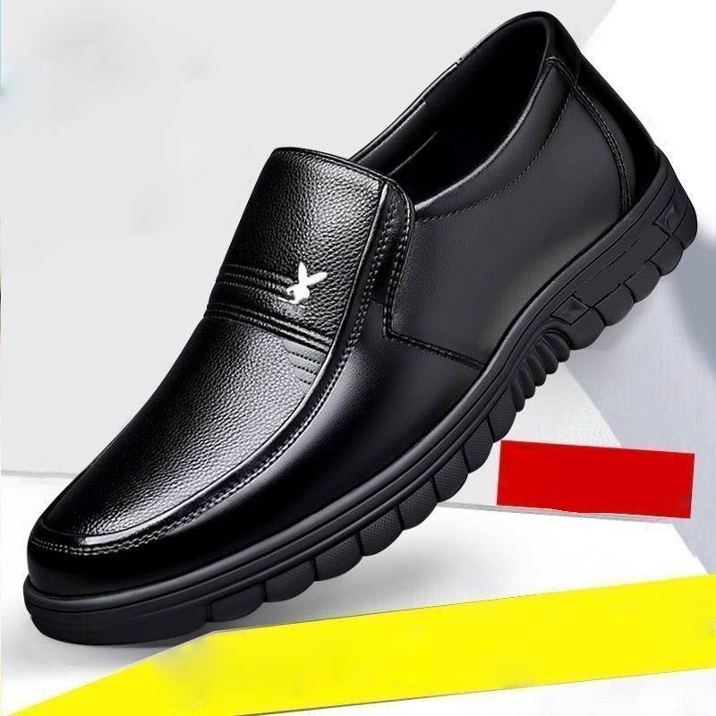 Men's Soft Breathable Slip-On Leather Shoes · YANYAN China shoe factory