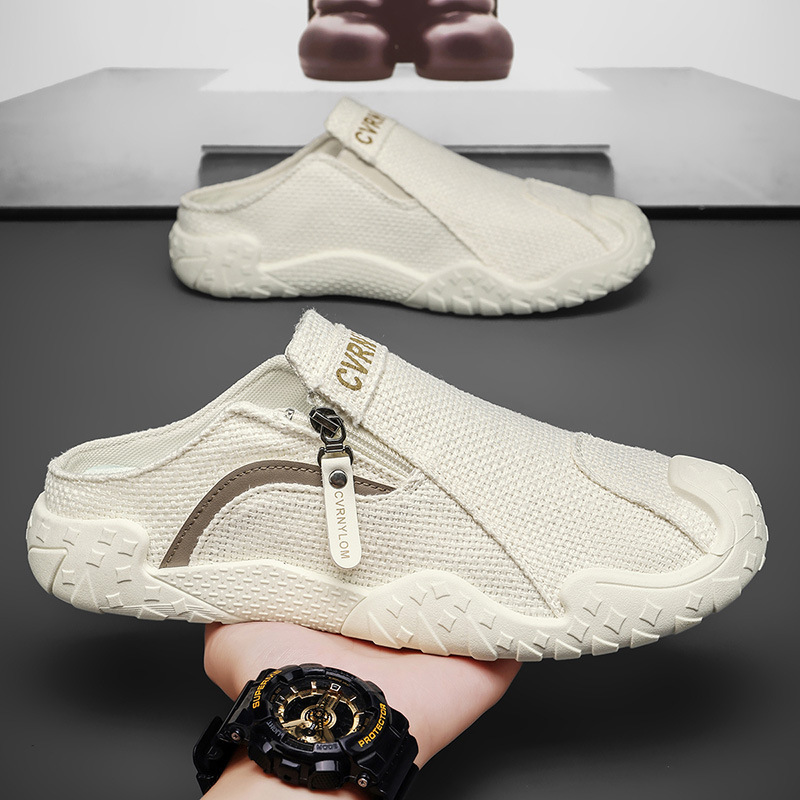 Men's Closed Toe Slip On Canvas Sandals Breathable · YANYAN China shoe factory