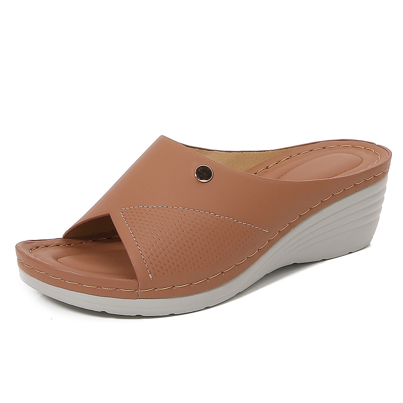 Women's Comfort Wedge Slide Sandals · YANYAN China shoe factory