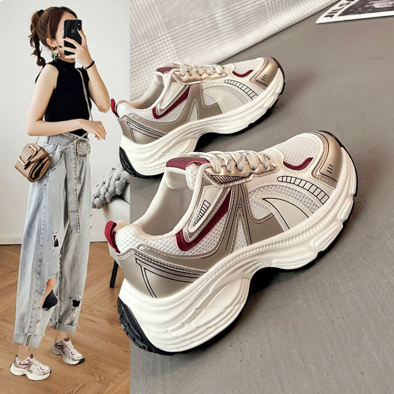 Women's Chunky Height Increasing Dad Sneakers · YANYAN China shoe factory