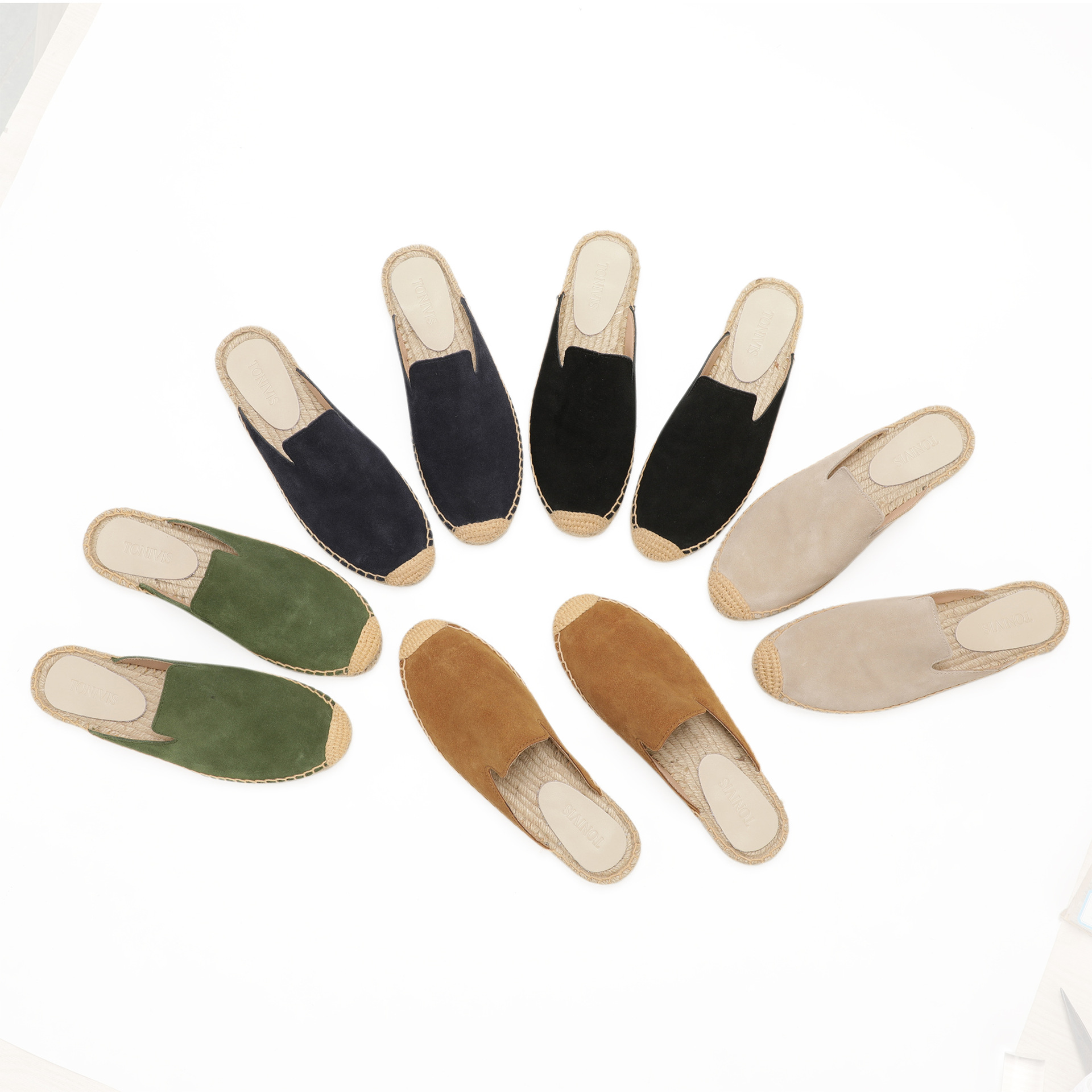 Women's Low Heel Woven Sole Casual Slides · YANYAN China shoe factory