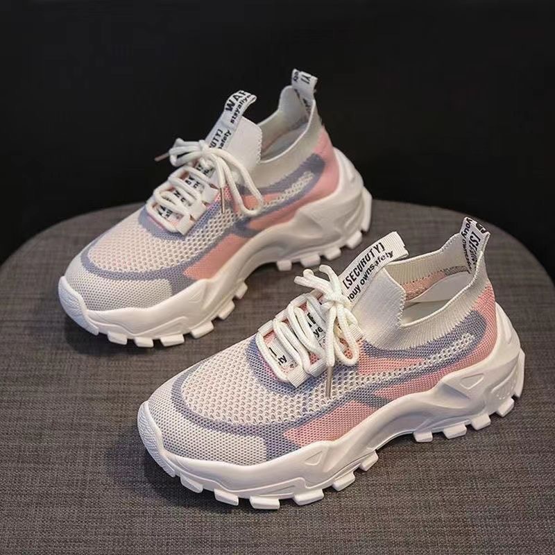 Women's Knit Mesh Dad Sneakers Breathable · YANYAN China shoe factory