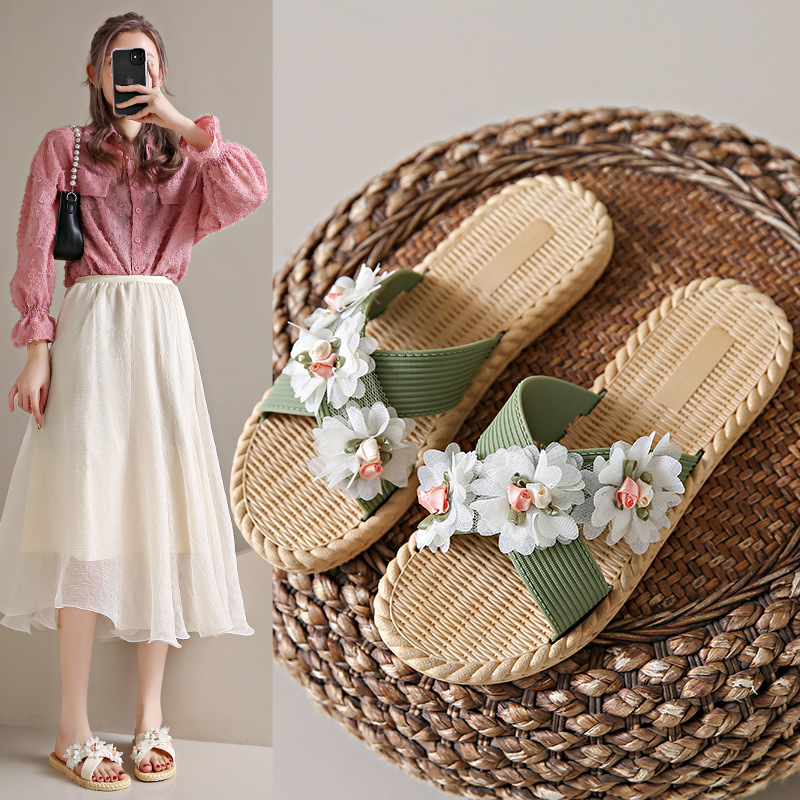 Women's Floral Slide Sandals · YANYAN China shoe factory