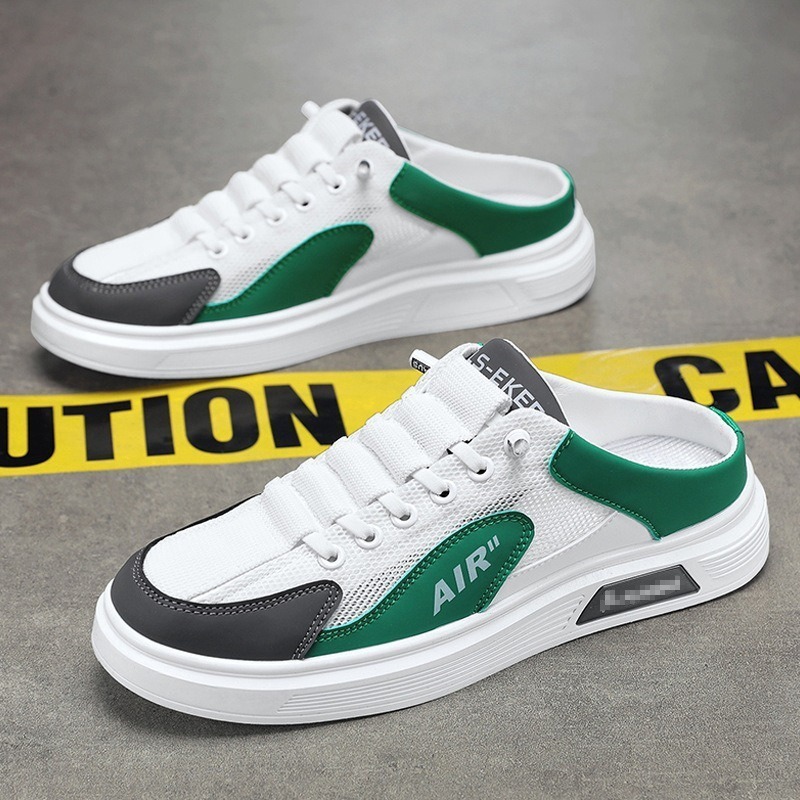 Men's Mesh Slip-On Half Slide Sneakers · YANYAN China shoe factory