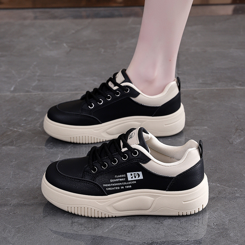 Women's Leather Platform Casual Sneakers · YANYAN China shoe factory