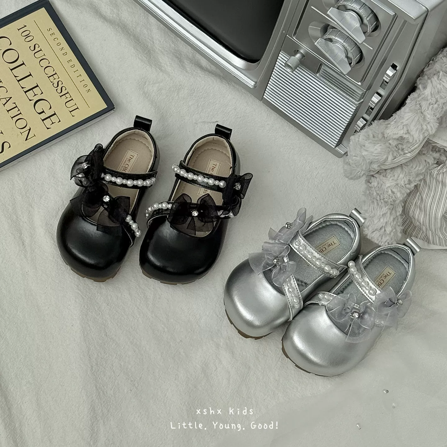XSHX chaussures princesse françaises rétro filles, scratch design perles nœud automne bout large · MOHE China shoe factory