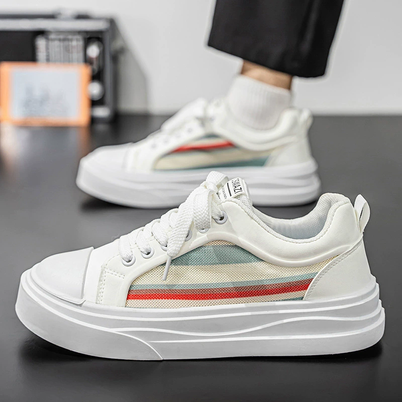 Herren 2026 Winter leichte atmungsaktive Freizeit-Schnür-Board-Schuhe, Colorblock · MOHE China shoe factory