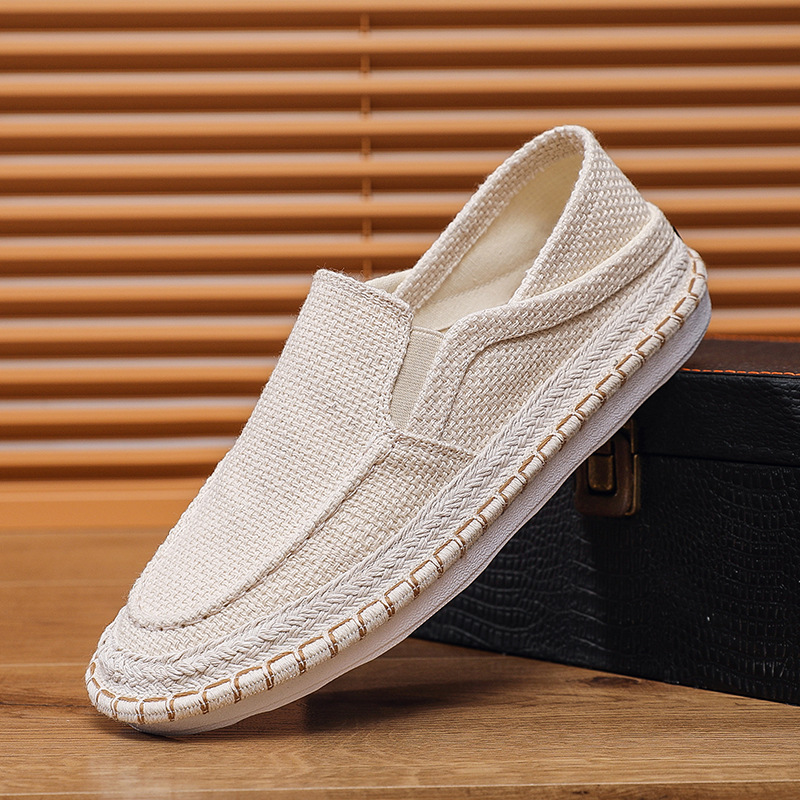 Men's Linen Slip-On Canvas Shoes · YANYAN China shoe factory