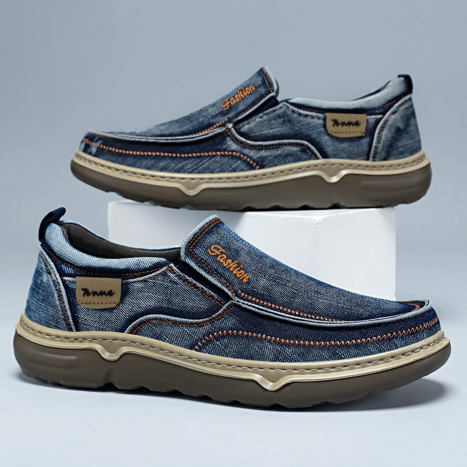 Men's Washed Denim Cloth Shoes · YANYAN China shoe factory
