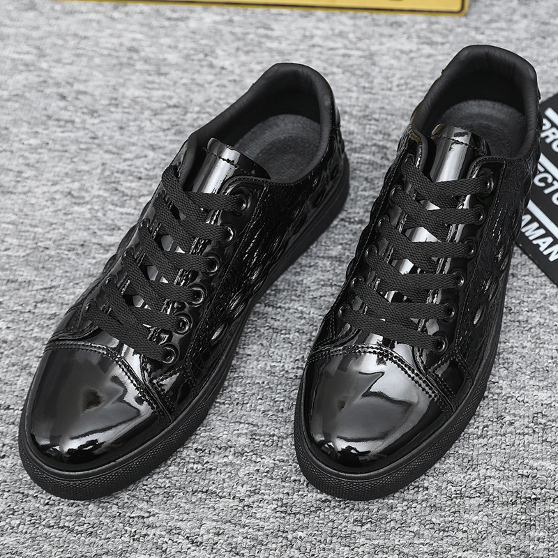 Men's Crocodile Pattern Black Skate Shoes · YANYAN China shoe factory