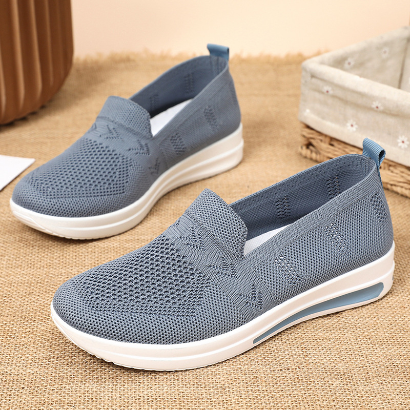 Women's Flyknit Breathable Slip-On Shoes · YANYAN China shoe factory