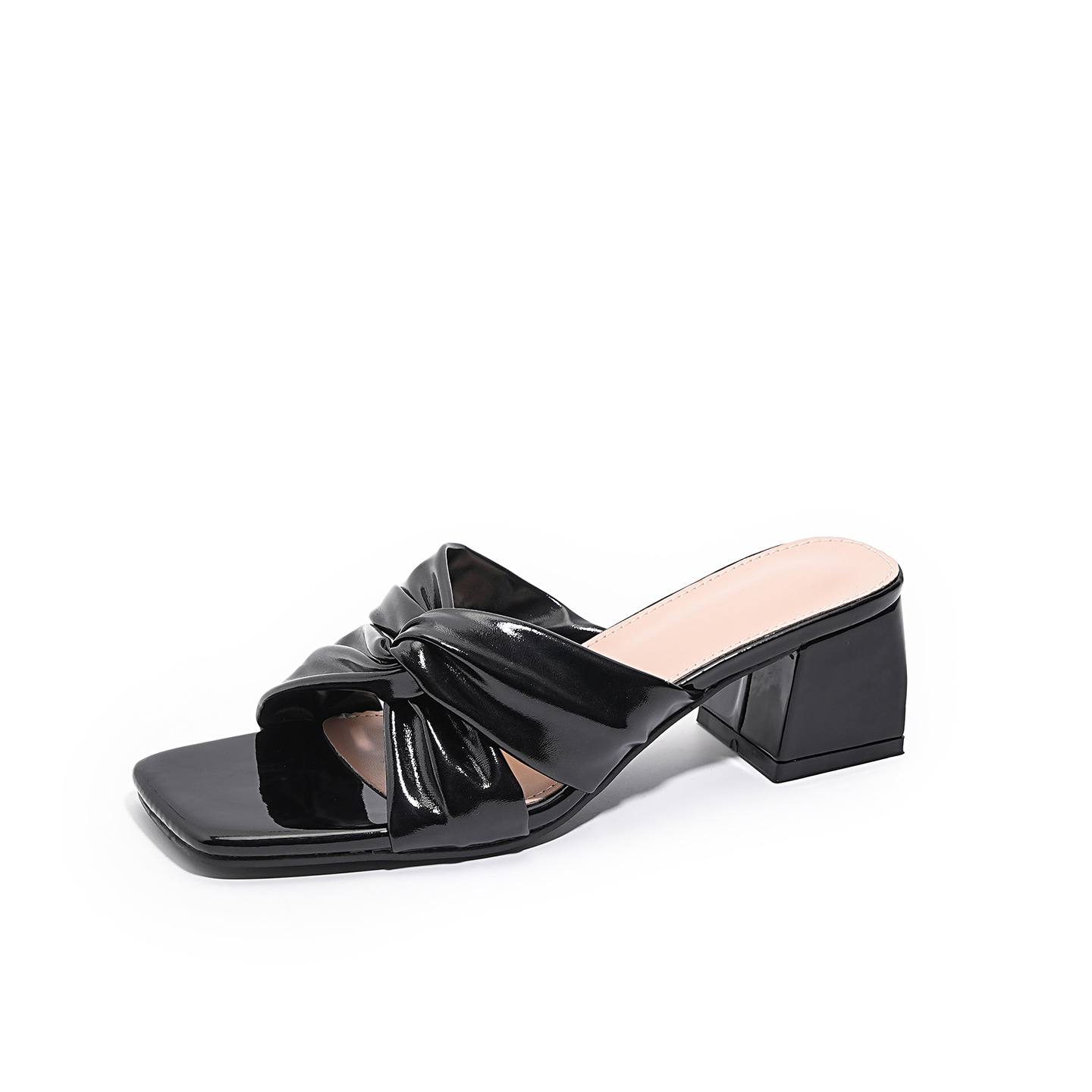 Women's Rhinestone High Heel Slides · YANYAN China shoe factory