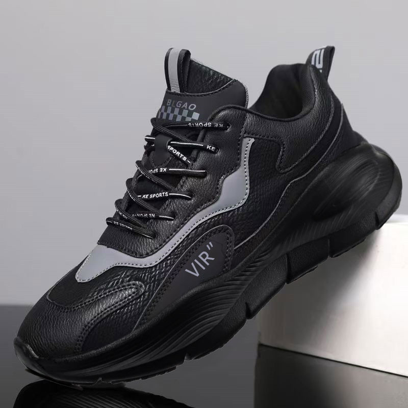 Men's Leather Casual Dad Sneakers Running Shoes · YANYAN China shoe factory