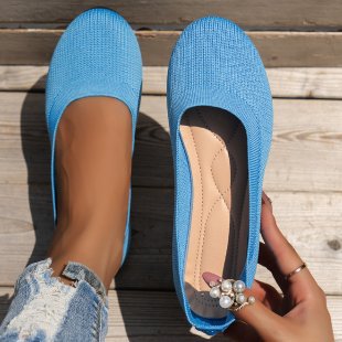 Women's Round Toe Slip-On Flats · YANYAN China shoe factory