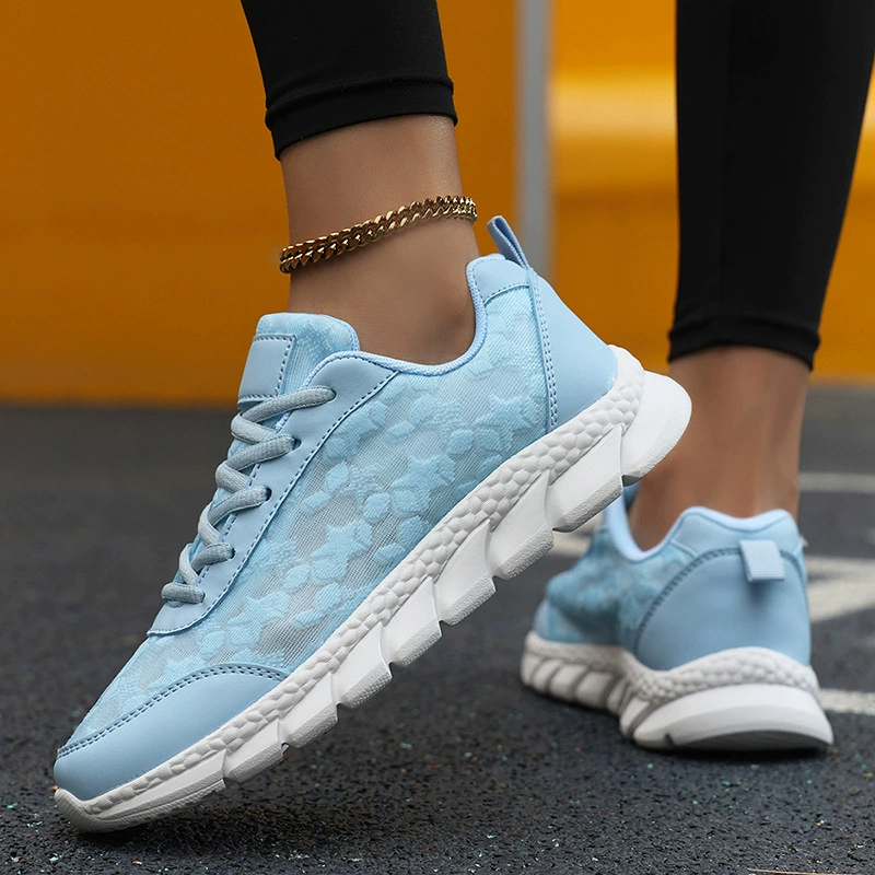 Versatile White Sneakers for Women, Lightweight Soft Sole Running Shoes Breathable Casual Summer
