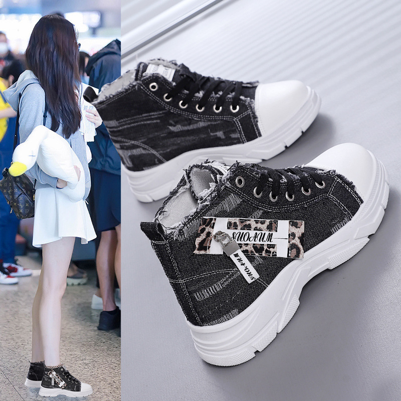 Women's High Top Canvas Shoes · YANYAN China shoe factory