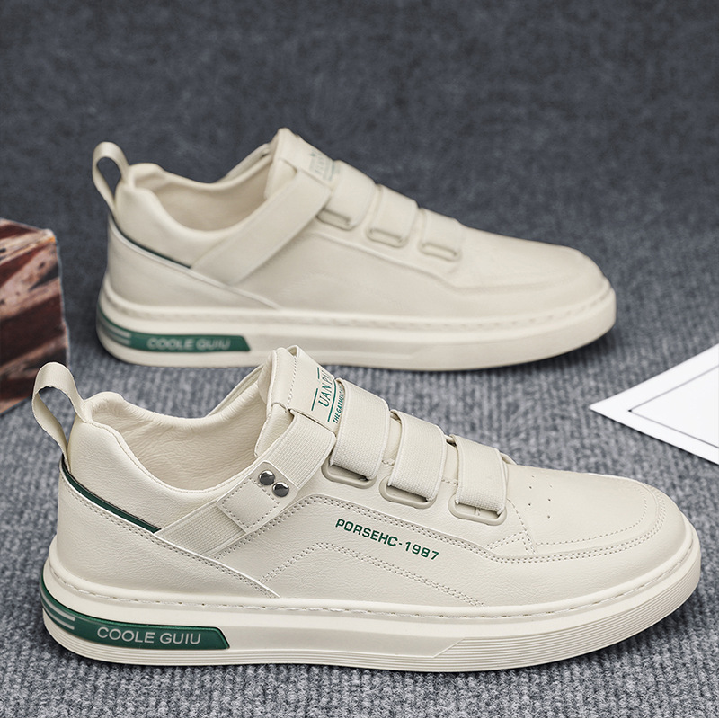 Men's White Leather Skate Shoes · YANYAN China shoe factory