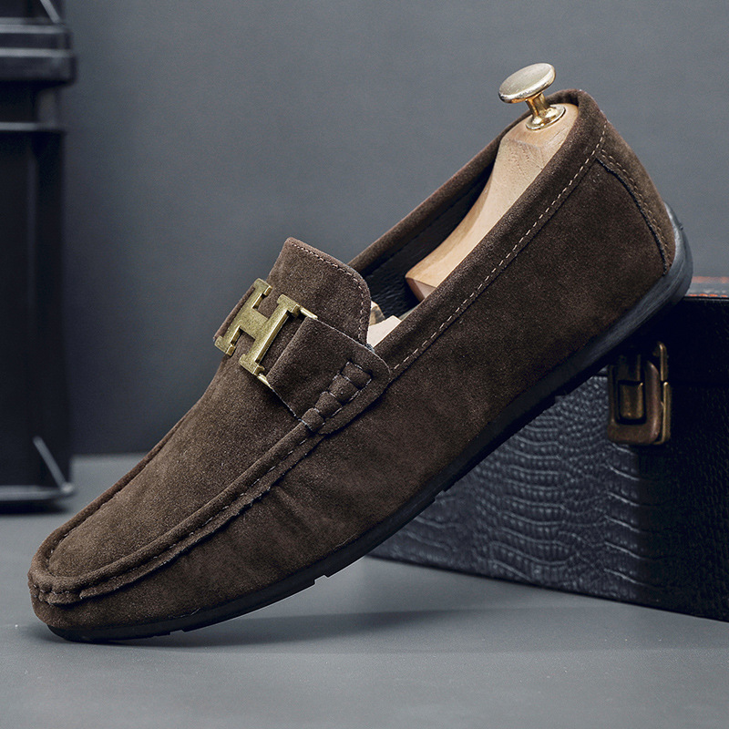 Men's British Style Slip-On Leather Shoes · YANYAN China shoe factory