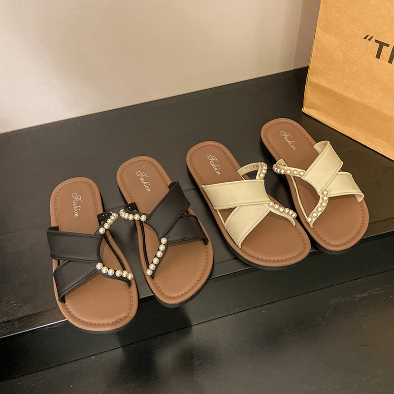 Women's Pearl Slide Sandals · YANYAN China shoe factory