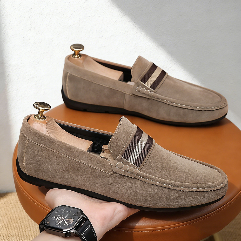 Men's Slip-On Leather Loafers Soft Sole · YANYAN China shoe factory