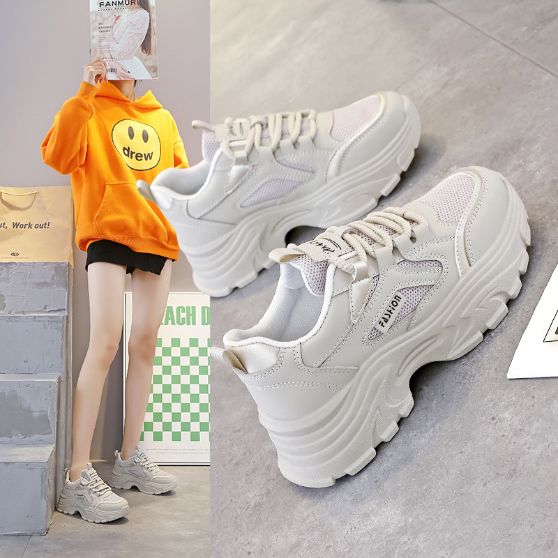 Women's Spring Breathable Platform Chunky Sneakers · YANYAN China shoe factory