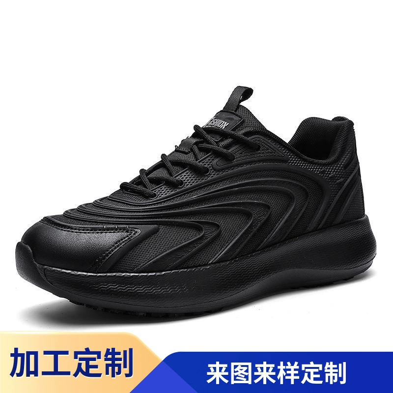 Custom Anti-Slip Kitchen Shoes Men Work Shoes Waterproof Oil-Resistant Sports Men Black Men's Chef Shoes