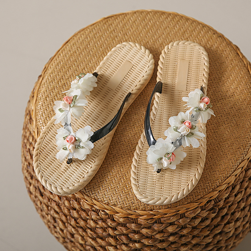 Women's Floral Toe Post Flat Sandals · YANYAN China shoe factory