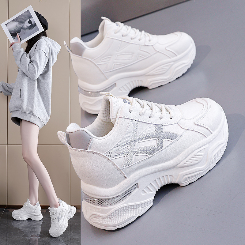 Women's Platform Hidden Heel Dad Sneakers · YANYAN China shoe factory