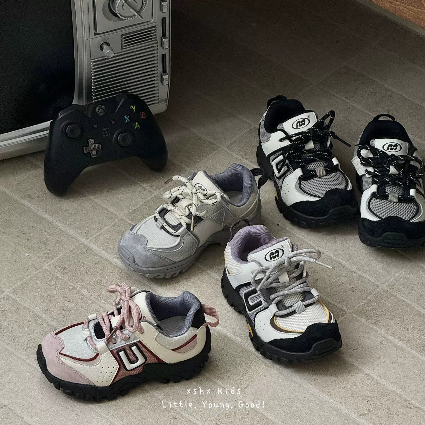 XHSX Chaussures outdoor rétro Bauhaus pour enfants, respirantes, antidérapantes, scratch · MOHE China shoe factory