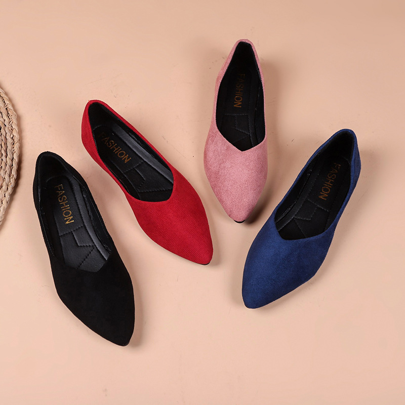 Women's Pointed Toe Soft Sole Flats · YANYAN China shoe factory