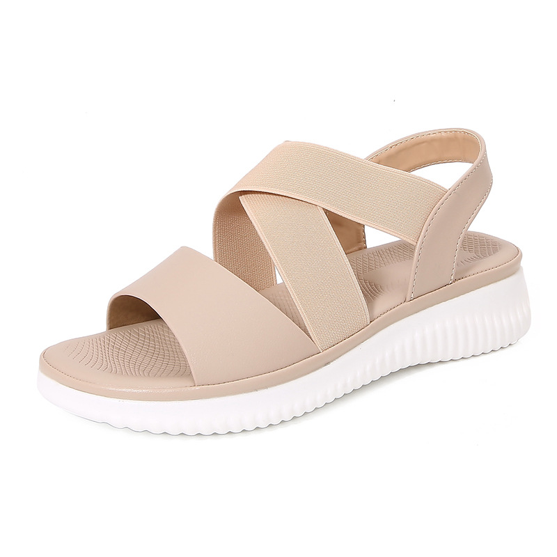 Women's Elastic Flat Sandals · YANYAN China shoe factory